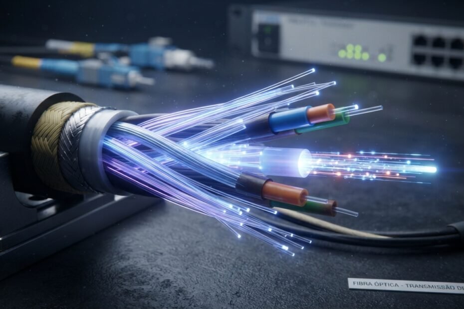 Fibra óptica em detalhe