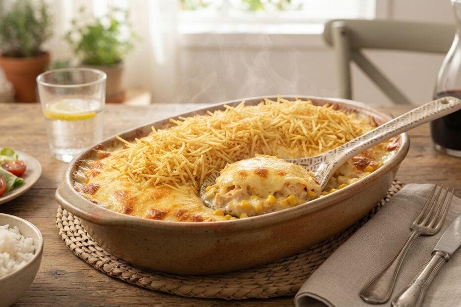 Fricassê pronto e gratinado