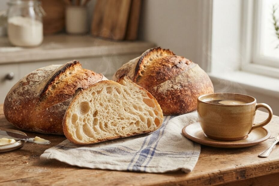 Pão caseiro recém-assado