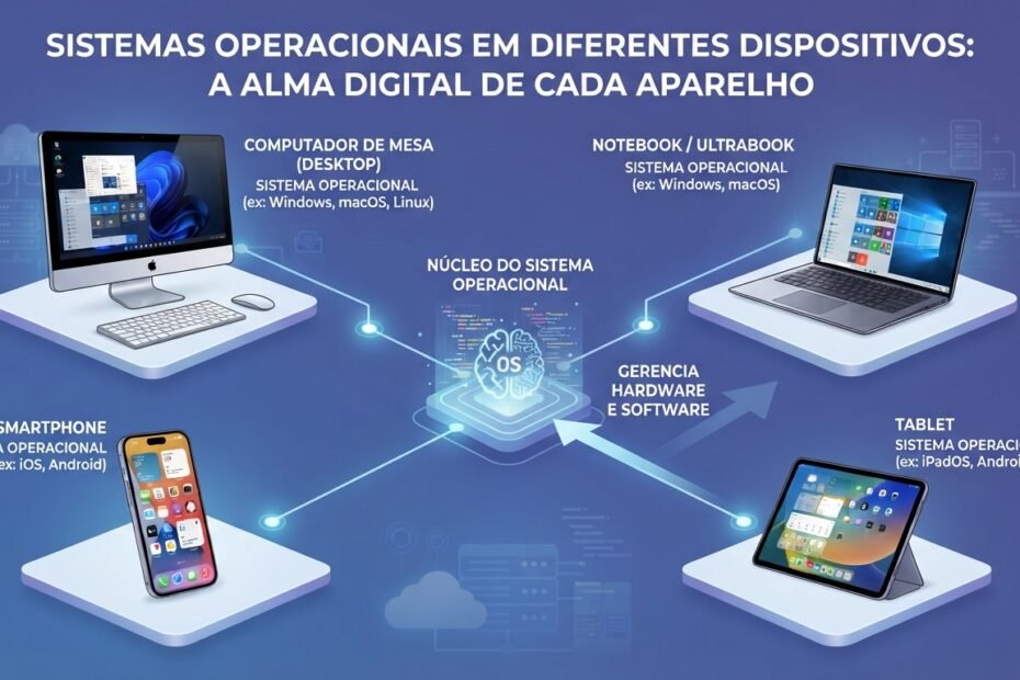 Sistemas operacionais em diferentes dispositivos
