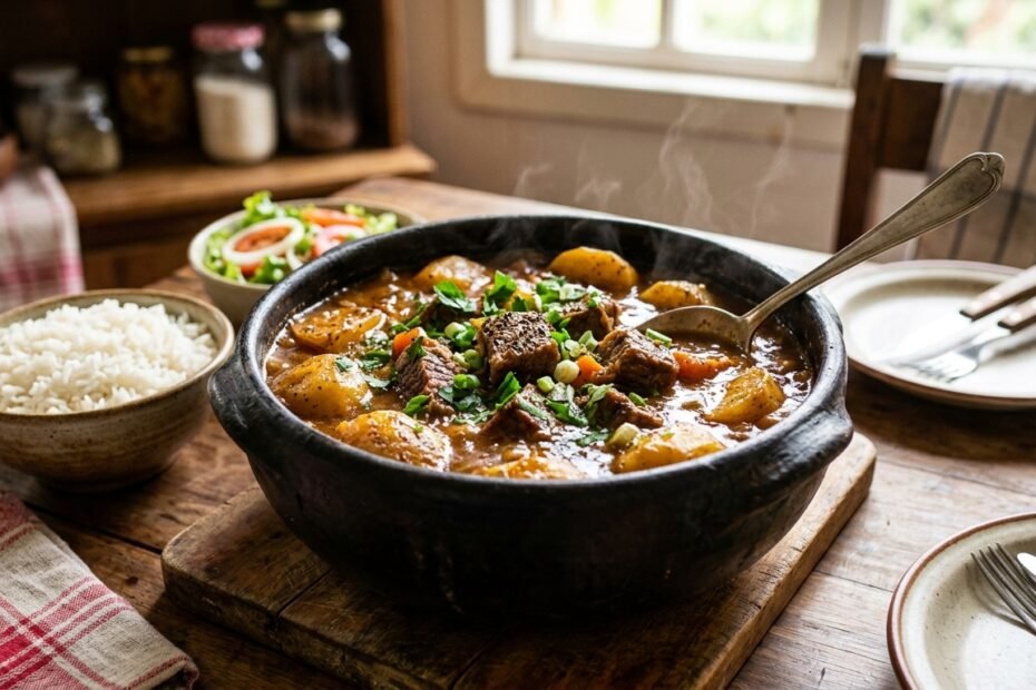 carne de panela com batatas