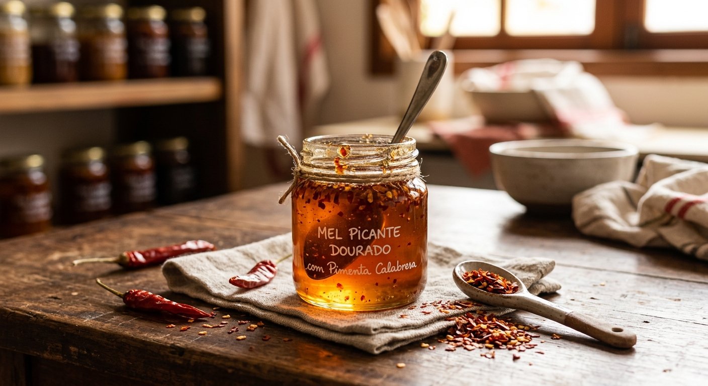 Mel picante dourado